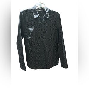 Apt. 9 Black and White Polka Dot Blouse